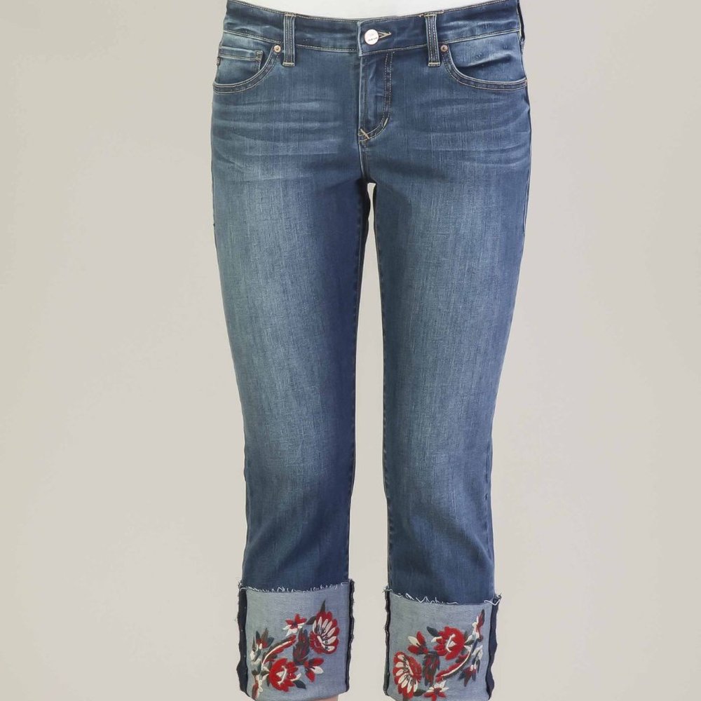 DEAR JOHN PLAYBACK CUFFED JEANS - Embroidered Cuff